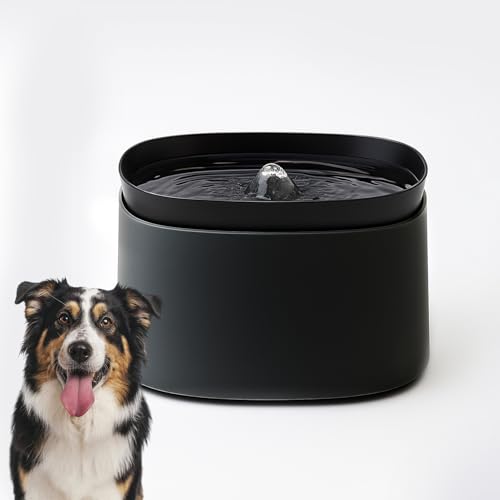 Image of Automatic Pet Water Fountain for Cats and Dogs | Ultra-Quiet | BPA-Free & Easy to Clean | Large Capacity Water Dispenser | Promotes Fresh Hydration | Indoor Fountain for Small Cats (Black)