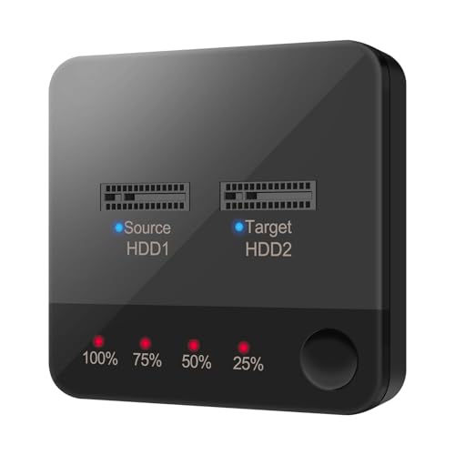 FACAIIO Station d'accueil M.2 vers SATA avec clonage hors ligne en un clic, pour lecteur SSD Dual Bay copie de données, pour M.2 NVMe/pour SATA