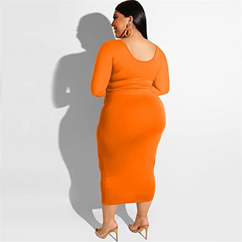 Image of Plus Size Women 2 Piece Outfits Sets Sexy Tracksuit Midi Dress,Sleeveless Tank Top Bodycon Skirts Set Casual Summer