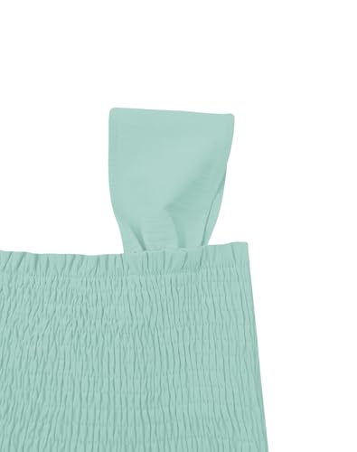 Image of Bingerlily Girls Summer Casual Tops Square Neck T Shirts Cute Smocked Top Tees