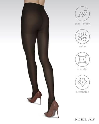 Image of Melas Women's 6 Pair Pack 60 Denier Microfiber Opaque Shaping Tights
