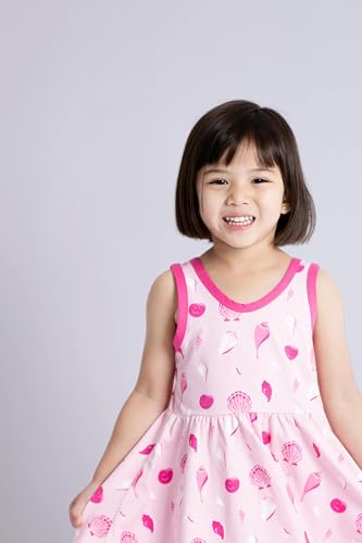 Image of monica + andy Short Sleeve Let's Dance Dress, Organic Cotton Playwear Clothes for Girls, Kids, Toddler & Infant Sizes