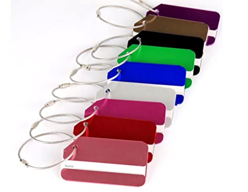 KONMAY Adjustable Wire Bracelets, 50pcs 9.6'' Mixed Stainless Steel Bracelet Bangles with Wire Ends, Key Ring Loop Holders for Wire Bracelets, Luggage Tags,Keys Organizing,ID Tag Keepers, Key Fobs