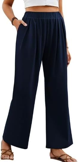 Womens Casual, Loose and Comfortable Home Wide Leg Yoga Straight Leg Trousers