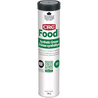 CRC CANADA Synthetic Food-Grade Cartridge Grease, 397g, NLGI #2, -28.89°C to 176.67°C, 0.98 pounds, Prevent Corrosion