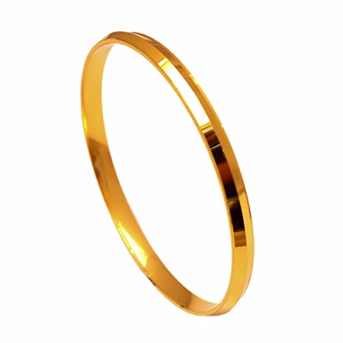 Image of Jewar mandi Bracelet Men's 2.10 Inches One Two Gram Gold Plated Kada Jewelry 7451
