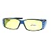 Womens Fit Over Glasses Polarized Night Driving Rhinestone Sunglasses Blue