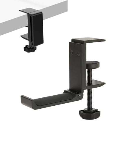 DAZLOR Weiyichuang Desk Headphone Hanger,Headphone Stand, Headphone Foldable Hanger Adjustable Headset Stand Clamp Mount Desk Hook