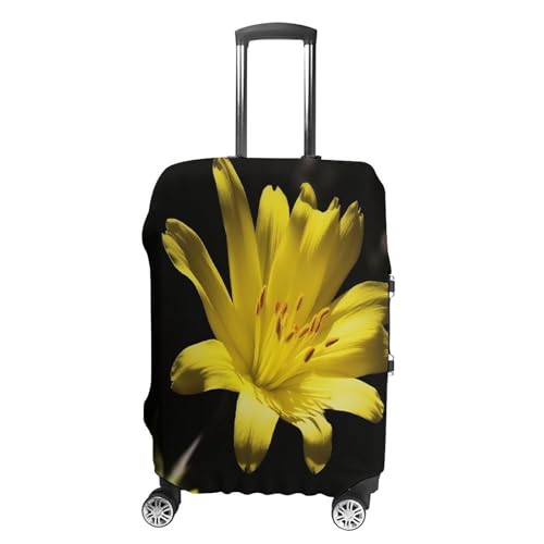 Housse de protection pour valises blanche à motif fleur jaune, taille S lavable