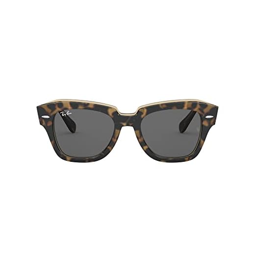 Ray-Ban State Street Lentes Oscuros, Blonde Havana/Grey, 49/20/145 para Mujer