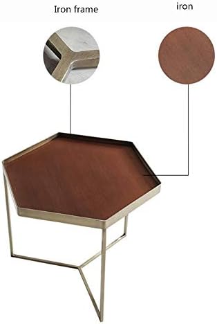 Telephone Table, Modern Industrial Style Side Table,Living Room Telephone Table,Sofa Side Table,Hexagon Design,2 Sizes(Color:Hexagonal,Size:15.7413.7714.17in)