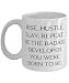 Unique Developer Gifts, RISE. HUSTLE. SLAY. REPEAT. BE THE BADASS DEVELOPER YOU, Birthday 11oz 15oz Mug For Developer from Boss, Unique gifts for developers, Cool gifts for developers, Trendy gifts
