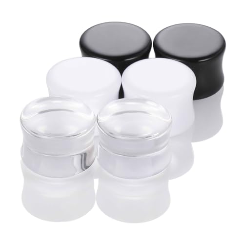 Decentraland 2 dilatadores de acrílico negro para los oídos, expansores, joyería de 8 g (3 mm), 14mm(9/16"), Acrílico