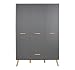 Produktbild trendteam smart living - Kleiderschrank Schrank - Babyzimmer - Mats - Aufbaumaß (BxHxT) 130 x 190 x 60 cm - Farbe Grau - 197661321