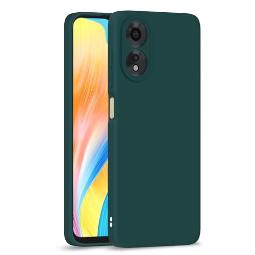 Image of Outlouders Back Cover for Oppo A38 4G / Oppo A18 4G | Camera Protection | Durable Soft Matte Silicone Bumper Case (Green)