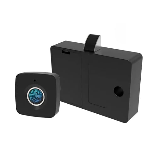 Cerradura de Cajón con Huella Digital, Desbloqueo de Aplicación, Copia de Seguridad de Llave USB de Metal, Gabinete de una Sola Puerta, Material ABS, 20 Huellas Dactilares,