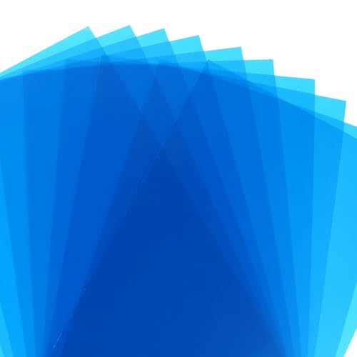 Image of SHINEOFI 10pcs Blue Gel Light Filter Sheets 30x21cm Color Correction Film for Photography Studio Lighting and Video Flash Equipment