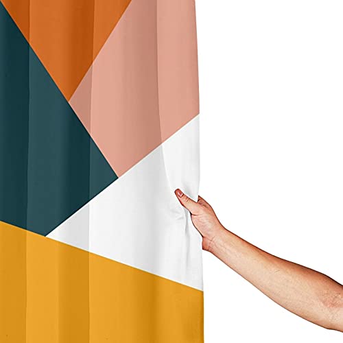 Idnuyia Shower Curtain,Modern Abstract Geometric Color Block Pattern Shower Curtain Liner Window Curtains Decor Props Bathroom 60 Inch X 72 Inch #TOP2