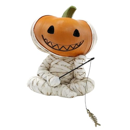 Figuras de Halloween, Figura de Humana, Figura de Momia, Calabaza, Pescador, decoración de Estatua gótica Espeluznante para Fiesta, hogar, jardín, Estante, Mesa, Navidad, Mezcla sin Problemas en