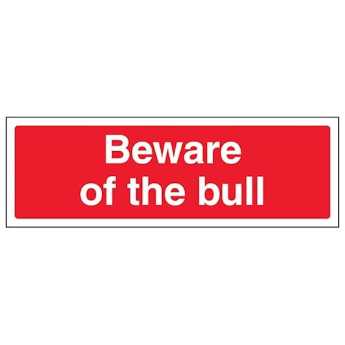 Panneau de sécurité plastique rigide beware of the bull