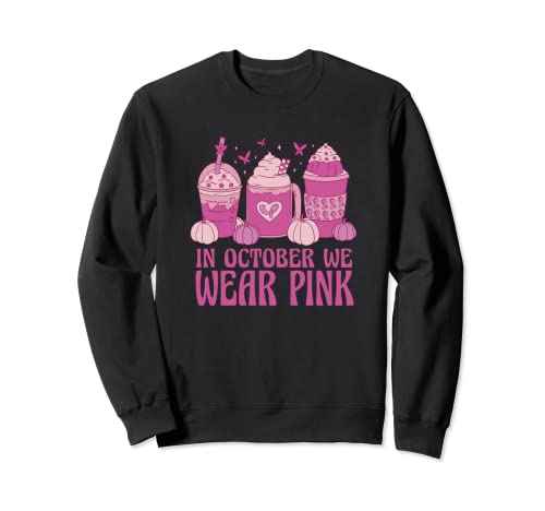 Coffee Lovers October Pink Month - Camiseta novedosa para mujer y hombre Sudadera