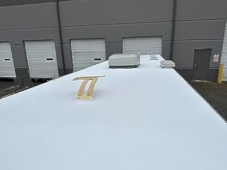 100% Silicone Roof Sealant - Self Leveling - Complete Waterproofing - Easy One Coat Application - Designed for Your RV, Camper, Trailer, Commercial Building... (1 Gallon, White)