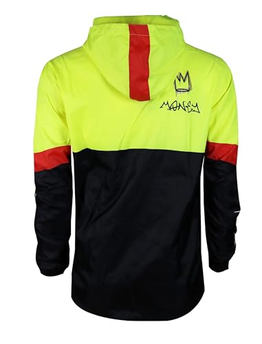 Image of SCREENSHOT Mens Streetwear Windbreaker Jacket - Lightweight Graphic Hoodie, Graffiti Hip Hop Urban Fashion Pullover Top
