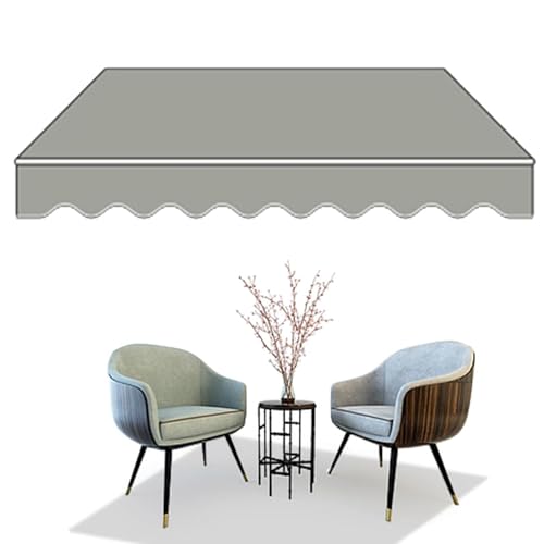 Adjustable Waterproof Fabric Drop Arm Awning 2x1.5/3x1.5/3x2/3x2.5m, Wall-Mounted with Crank, Aluminum/Polyester, for Outdoor, Terrace, Balcony Use