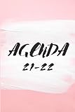  Agenda scolaire journalier 2021 - 2022 A5  Septembre à Mi - juillet  Rose: Inclus un Calendrier de vacances, emploi du temps hebdomadaire, Répertoire téléphonique