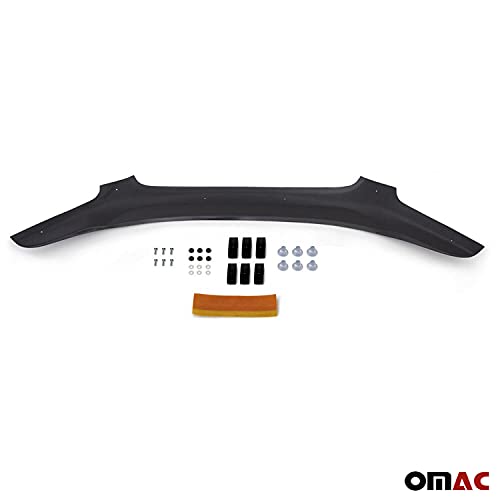 Omac Front Bug Deflector For Infiniti Fx35 2003 To 2008, Hood Protector, All Weather, Black #TOP7