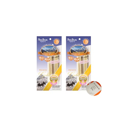【Amazon限定セット】ストロングチーズ スリムロング M 2本入り ×2個 | 小型犬用 無添加 ヒマラヤ産ヤクチーズ 長持ちガム 低塩分・低乳糖