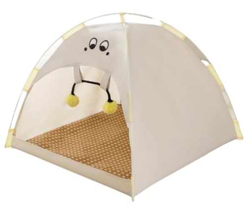 Arfobug ペット用テント 猫犬用小屋 ペットハウス ワンタッチ式 組み立て簡単 防水 防風 日よけ 軽量 室内 屋外 アウトドア キャンプに大活躍 折り畳み式 クッション 収納袋付きテント 小型犬 ビションテント 犬小屋 猫小屋 春夏 ペット 犬用品