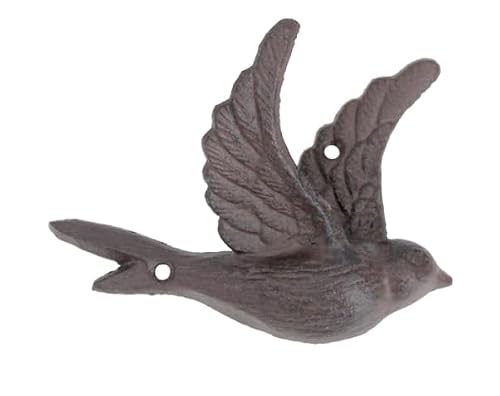 SIGNES GRIMALT Wrought Iron Swallow Hook - Bird Wall Hook Rustic Vintage Style - 14cm