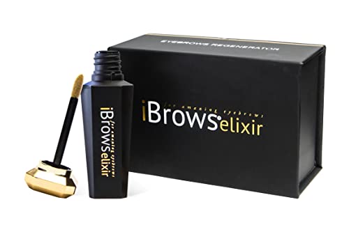 iBrows Elixir Eyebrow Growth Serum - Premium Eyebrow Regrowth Treatment with Natural Ingredients - No Parabens Vegan Friendly Hyaluronic Acid Brow Serum for Thick, Strong Eyebrows