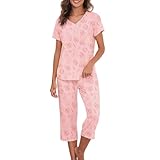 Easter Pajamas for Women Bunny Costume Easter Egg Pj Set Rabbit Clothes Lounge Set Cute Pajama Set Sleepwear Outfits Pink Rabbit 2XL
