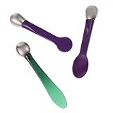 UKCOCO 3 Stück Augenmassage Stick mit Augencreme Löffel aus Zinklegierung Kosmetikspatel für Gesichtscreme Beauty Werkzeug für Hautpflege und Anti Augenringe