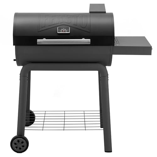 Feasto Heavy-Duty 30-Inch Charcoal Grill with Side Table & 647 Sq. In Cooking Area, Outdoor BBQ Grill for Outdoor Barbecue in Backyard, Patio and Parties, Grey
