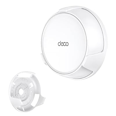 Wall Mount Holder for TP-Link Deco BE23/BE25/BE3600/BE5000 WiFi 7 Mesh Wi-Fi System – Space-Saving Bracket with Hidden Cable Management, Secure & Stylish Design for Home and Office(White, 1-Pack)