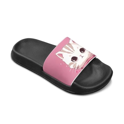 Kid Girls Slides Sandals For Kid Child Slippers Lightweight Non-slip Open Toe Comfy Shower Beach Funny Slide Sandals2