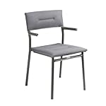 Gartenstuhl Oron gepolstert Grau Silver