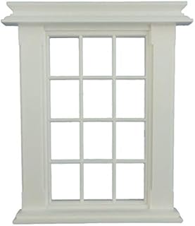 Melody Jane Dolls Houses Miniature White Plastic Georgian Window Frame 12 Pane DIY Builders