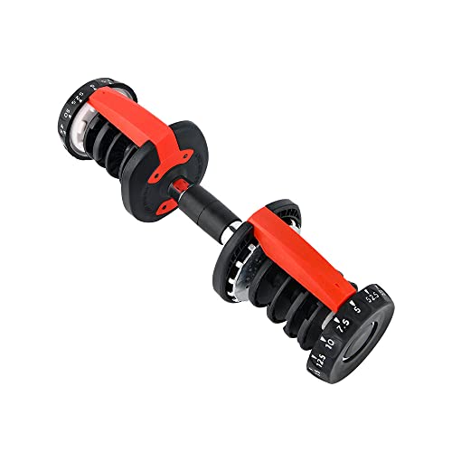 Bowflex 552 Compatible Adjustable Dumbbell Handle. Single Replacement Adjustable Dumbbell Handle Part, 5LB Bar Works With Bowflex Selecttech 552 Style and Other Related 5-52.5LB Generic Adjustable Dumbbell models