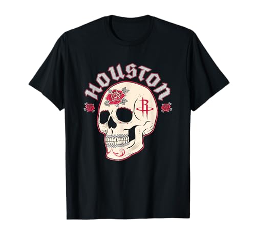 NBA Houston Rockets Halloween Floral Skull T-Shirt