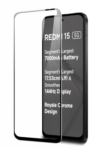Image of MACLEN Original Premium Hd Curved Edges Tempered Glass For Redmi 15, Redmi Note 15R With Full Edge To Edge Coverage And Easy Installation Kit (Pack of 1)