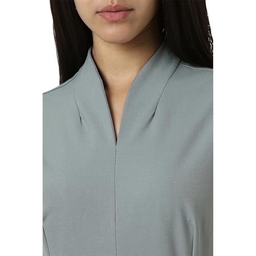 Image of Van Heusen Women's Regular Fit Half Sleeve Mid Thigh Length Sheath Dress