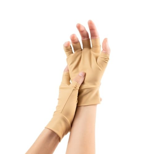 light skin tone fingerless gloves  made in usa  conceal bruises amp protect thinning skin
