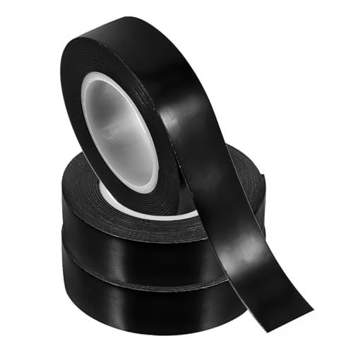 Homoyoyo Cinta Aislante Negra Autoadhesiva 3 Rollos de Caucho Resistente Alta Temperatura para Reparación y Sellado de Tuberías Eléctricas y Automotrices