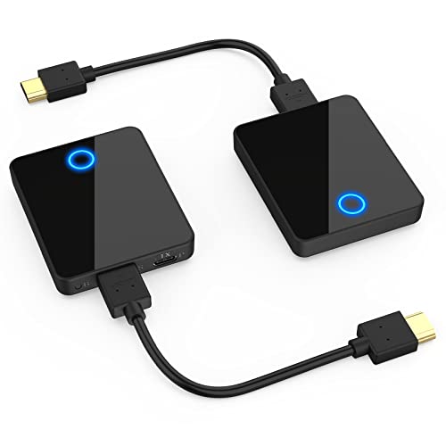 Wireless HDMI Transmitter and Receiver, 4K 1080P HD Wireless HDMI Extender, 98Ft Range Streaming Video Audio from Laptop, PC to HDTV Projector for Home Theater, Conferences, Games