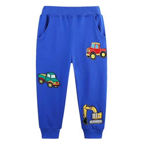Pilipulu Pantaloni Bambino Dinosauri Pantaloni Bambini 100% Cotone Pantaloni Sportivi Ragazzo Pantalone Dinosauro...