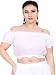 Wevez Women's Tribal Cotton Puff Top, One Size, White
